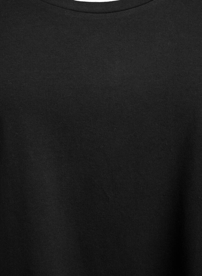 Basis jerseybluse med lange &aelig;rmer, Sort, Packshot image number 2