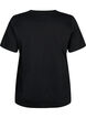 Kort&aelig;rmet basis t-shirt med v-hals, Sort, Packshot image number 1