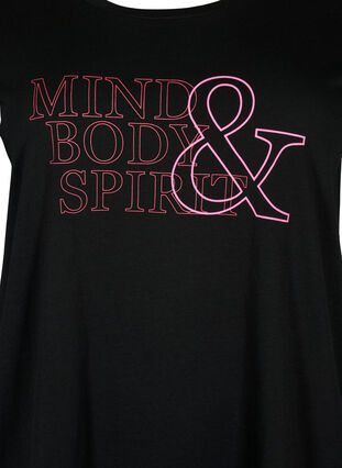 Trænings t-shirt med print, Black w. Mind/Body, Packshot image number 2