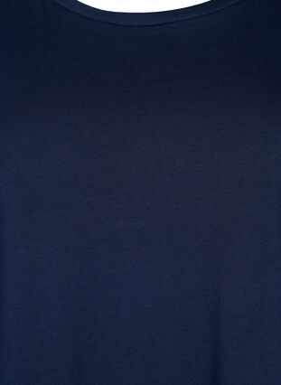 Bomulds t-shirt med 2/4 ærmer, Navy Blazer, Packshot image number 2