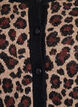 Cardigan med leopardmønster og kontrastkanter, Sort, Packshot image number 2