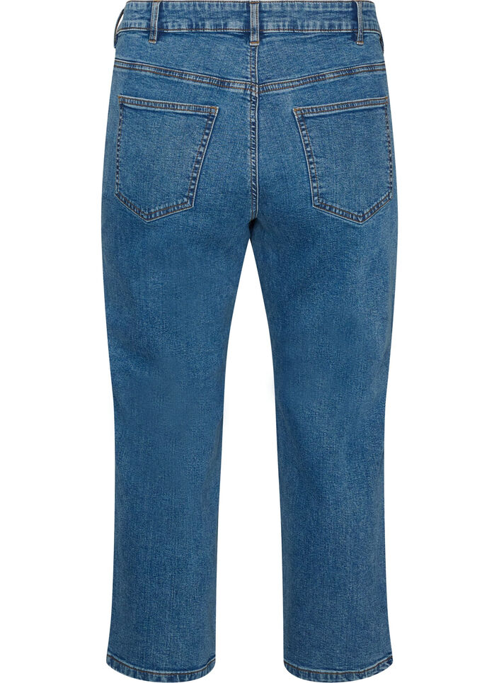 Cropped Vera jeans med straight fit, Bl&aring;, Packshot image number 1