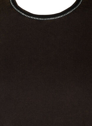Kortærmet t-shirt med kæde, Black Acid Wash, Packshot image number 2