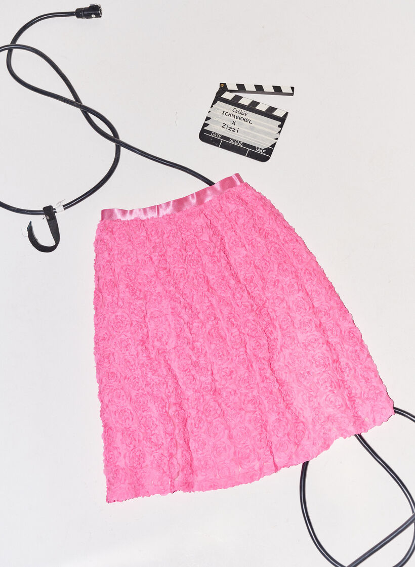 Midinederdel med 3D-blomster, Dianthus, Image image number 0