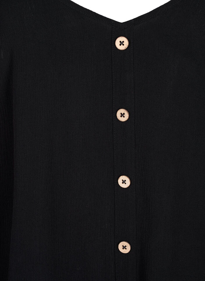 Viskose top med smalle stropper, Black, Packshot image number 2