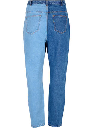 Tofarvede Mille mom fit jeans, Lt. B. Comb, Packshot image number 1