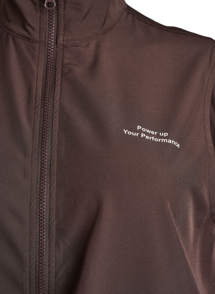 Ærmeløs vest med elastisk talje, Brun, Packshot image number 2