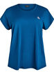 Ensfarvet tr&aelig;nings t-shirt, Bl&aring;, Packshot image number 0