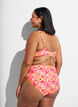 H&oslash;jtaljet bikinitrusse med m&oslash;nster, Orange, Model image number 1