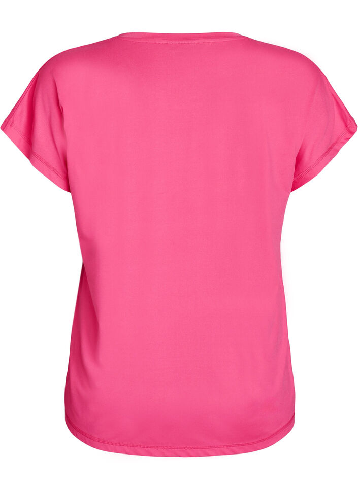 Ensfarvet tr&aelig;nings t-shirt, Lyser&oslash;d, Packshot image number 1