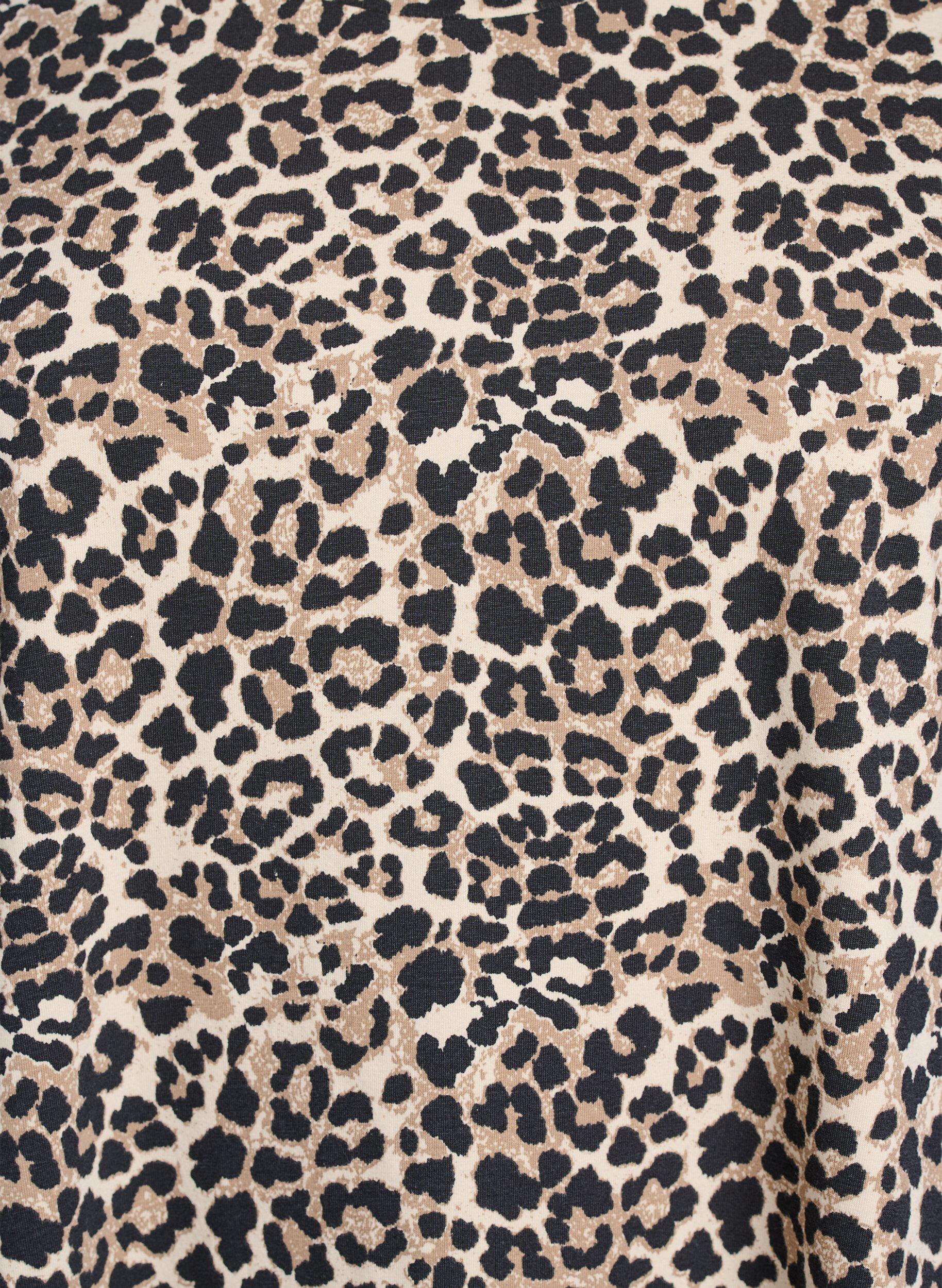 Zizzi Kort t-shirtkjole i bomuldsjersey, Brun, Packshot image number 2