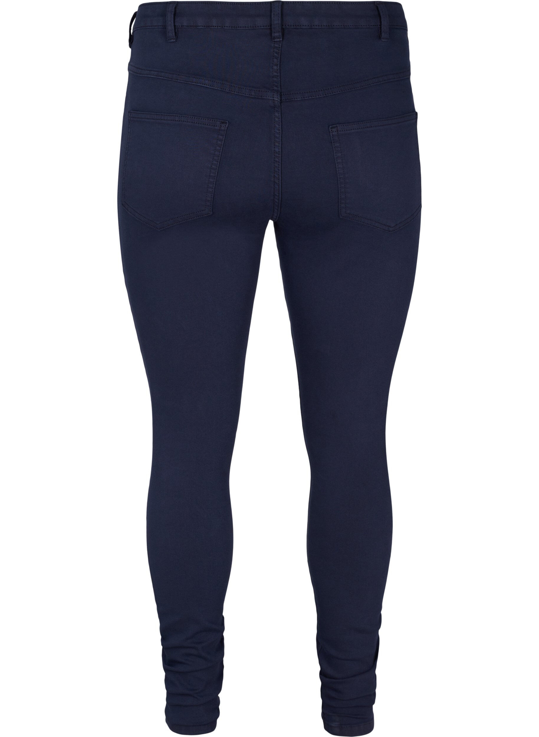 Zizzi Super slim Amy jeans med h&oslash;j talje, Night Sky, Packshot image number 1