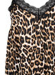 Stropkjole i viskose med blonder, Leopard, Packshot image number 2