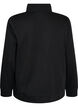 Sweatshirt med h&oslash;j krave og lynl&aring;s, Sort, Packshot image number 1