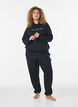Sweatshirt med h&aelig;tte og print, Sort, Model image number 1