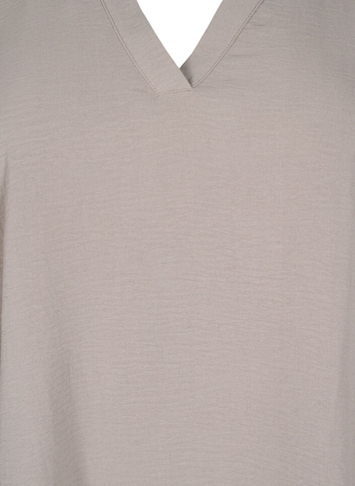 Bluse med 3/4 &aelig;rmer, Beige, Packshot image number 2