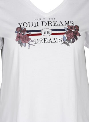 Kortærmet t-shirt med print, Bright White, Packshot image number 2