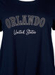 Bomulds t-shirt med tekst, Navy B. Orlando, Packshot image number 2