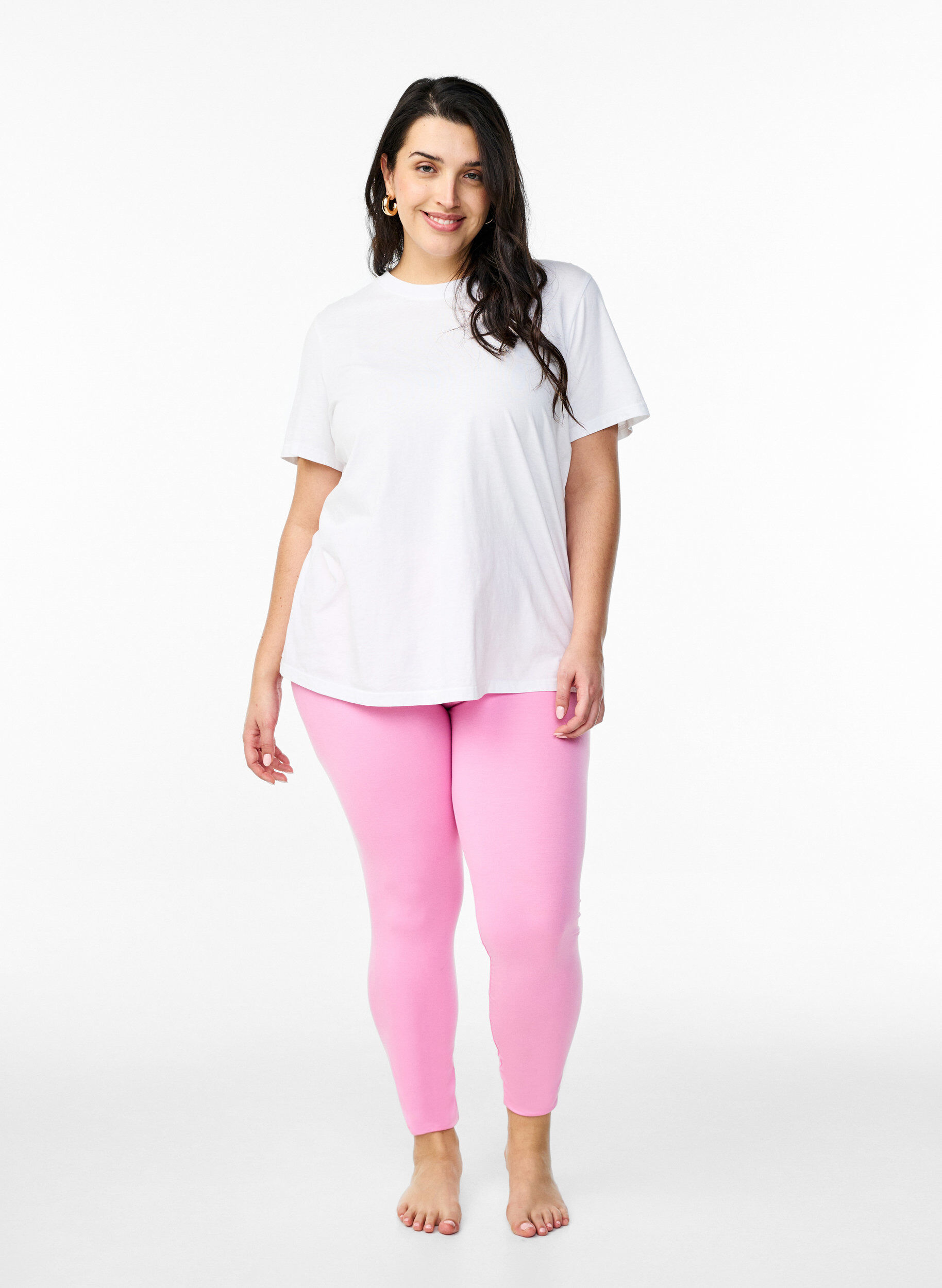 ZizziBasis leggings i viskose, Lyser&oslash;d, Model image number 1
