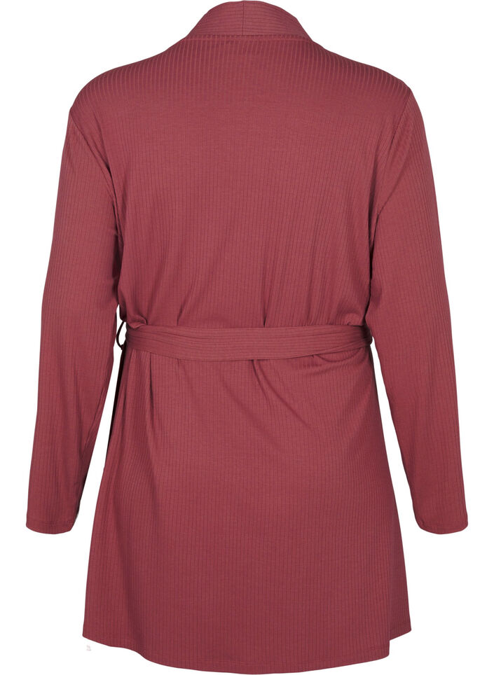 Morgenkåbe med bindebælte, Rose Brown, Packshot image number 1