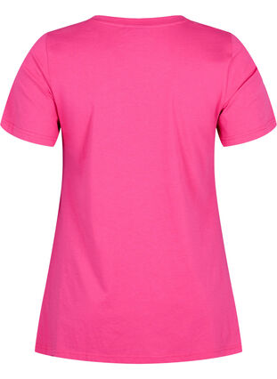 T-shirt i bomuld med teksttryk, Beetroot Purple HAP, Packshot image number 1