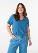 Ensfarvet basis t-shirt i bomuld, Gr&aring;, Model image number 0