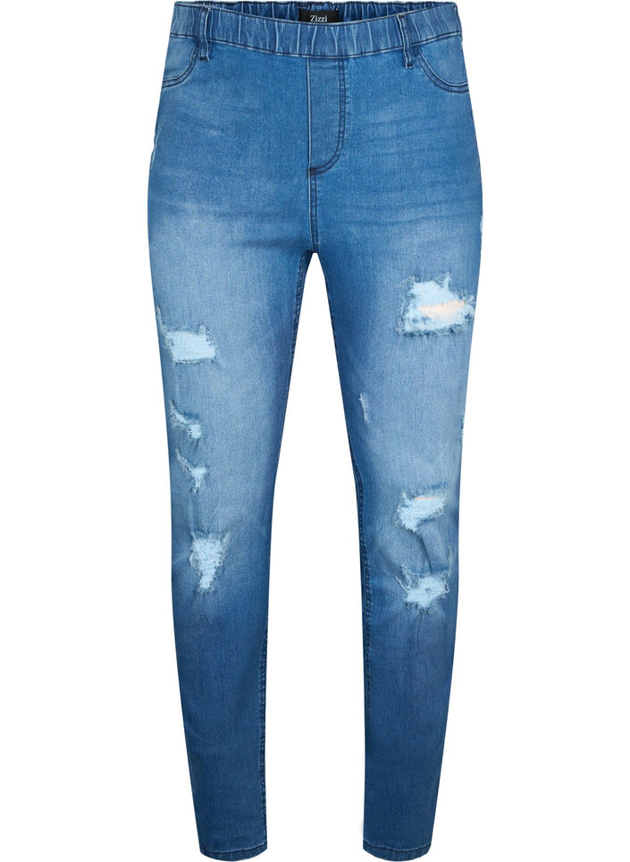 Jeggings med slid, Dark blue, Packshot image number 0
