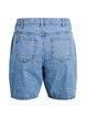 Denim shorts med broderede blomster, Bl&aring;, Packshot image number 1