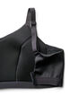 Sports-bh med let vattering, Sort, Packshot image number 3
