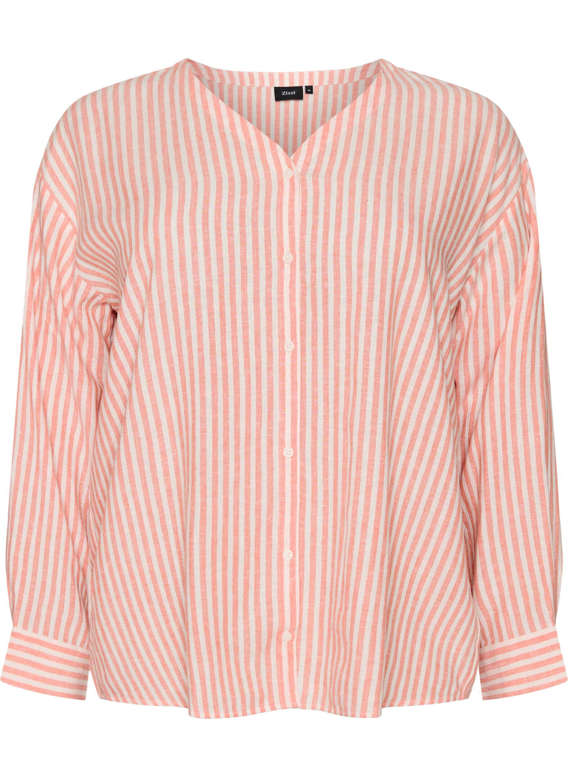 Bluse i h&oslash;r og viskose med V-udsk&aelig;ring