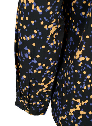 FLASH - Langærmet bluse med print, Black Splash AOP, Packshot image number 3