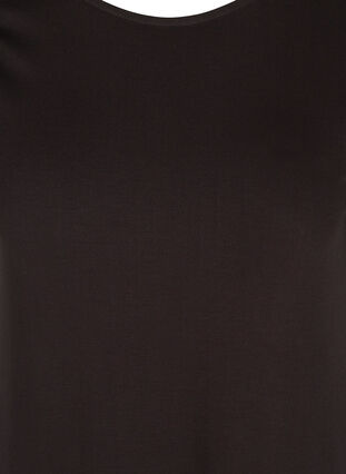 Kortærmet viskose kjole med snøredetalje, Black, Packshot image number 2