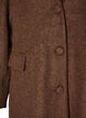 Frakke i uldblanding med revers og knapper, Brun, Packshot image number 2