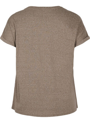 Meleret bomulds t-shirt, Falcon Melange, Packshot image number 1