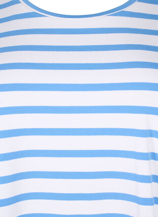 Stribet t-shirt i økologisk bomuld, Marina Stripe, Packshot image number 2