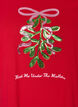 Jule t-shirt i &oslash;kologisk bomuld, R&oslash;d, Packshot image number 2