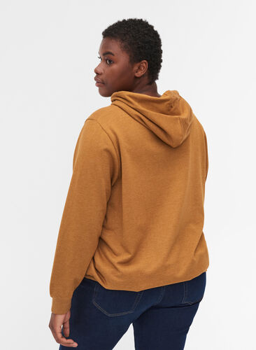 Sweatshirt med hætte og tryk, Rubber Mel, Model image number 1