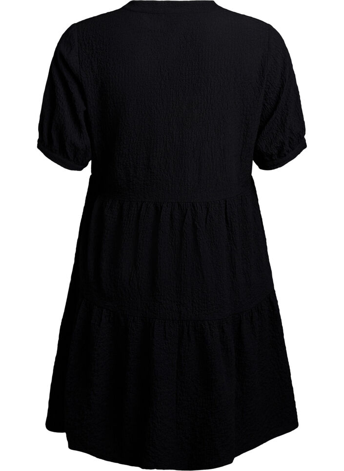 Kort kjole med A-facon, Sort, Packshot image number 1