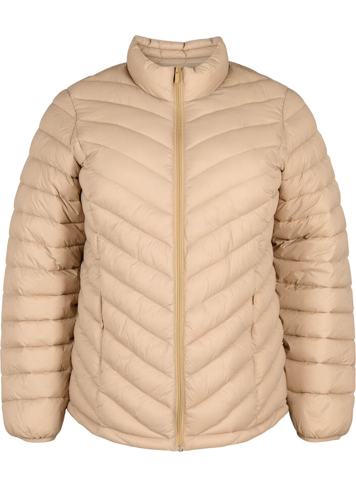 Letvægtsjakke med lommer, Brun, Packshot image number 0