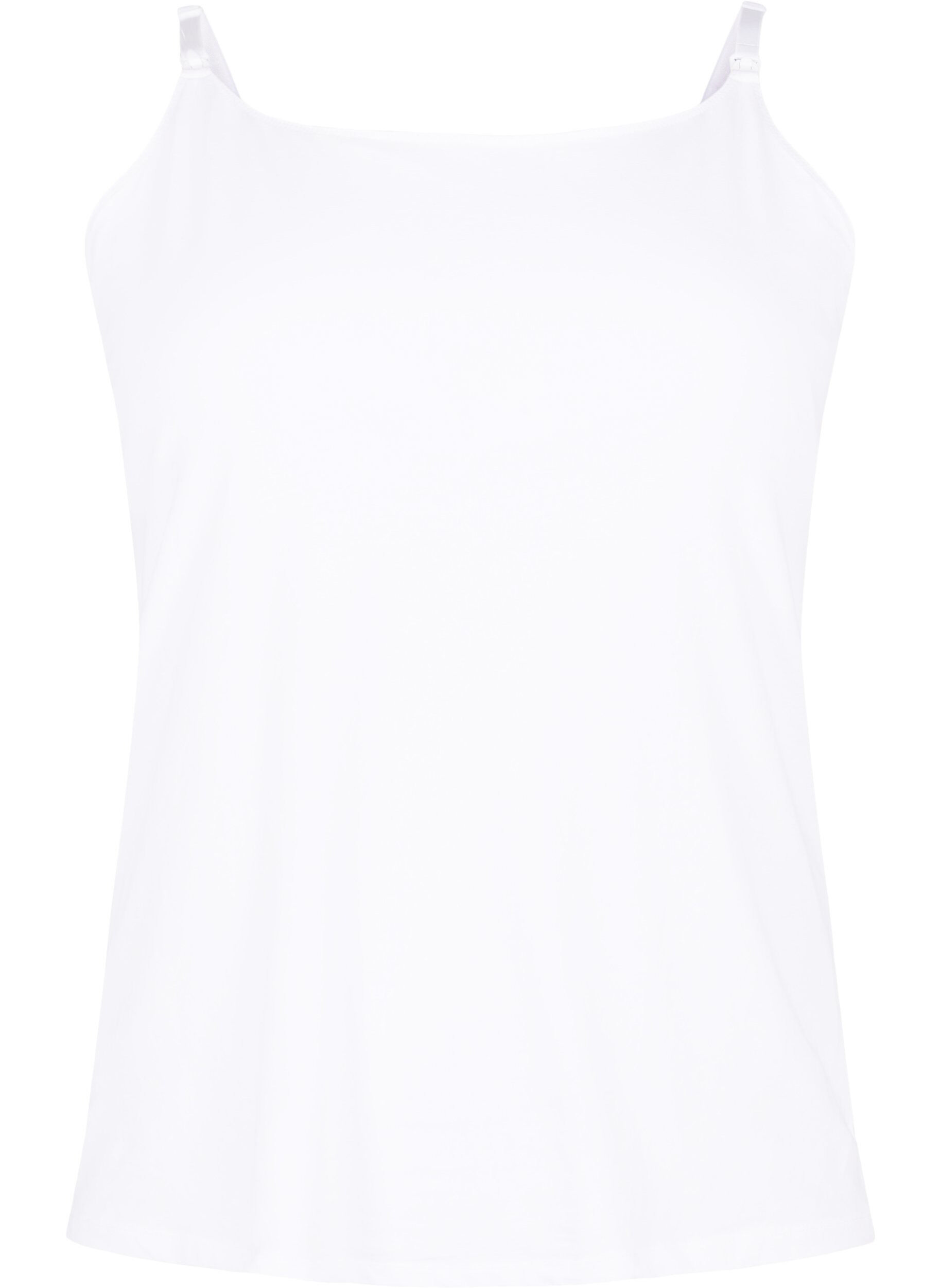 Zizzi Graviditets top med ammefunktion, White, Packshot image number 0