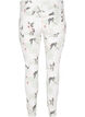 Højtaljede Amy jeans med blomsterprint, White Flower AOP L78, Packshot image number 1