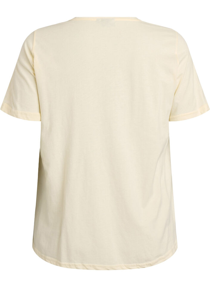 T-shirt med motiv, Gul, Packshot image number 1