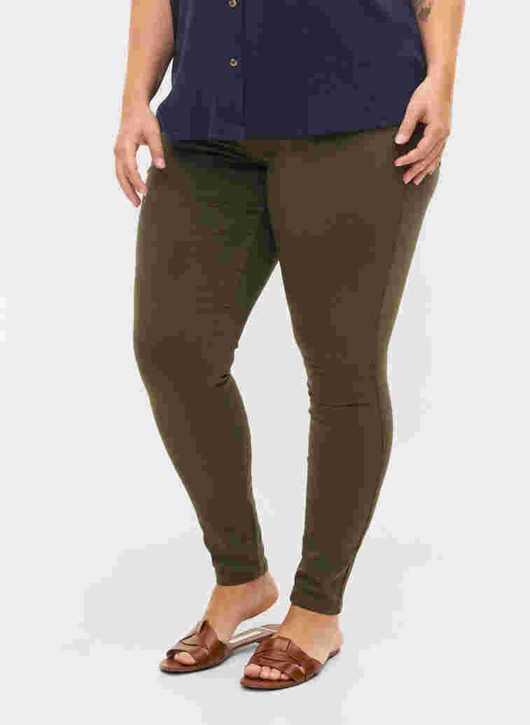 Super slim Amy jeans med høj talje, Forest Ngt, Model image number 2