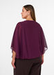 Chiffonbluse med balloneffekt, Lilla, Model image number 2