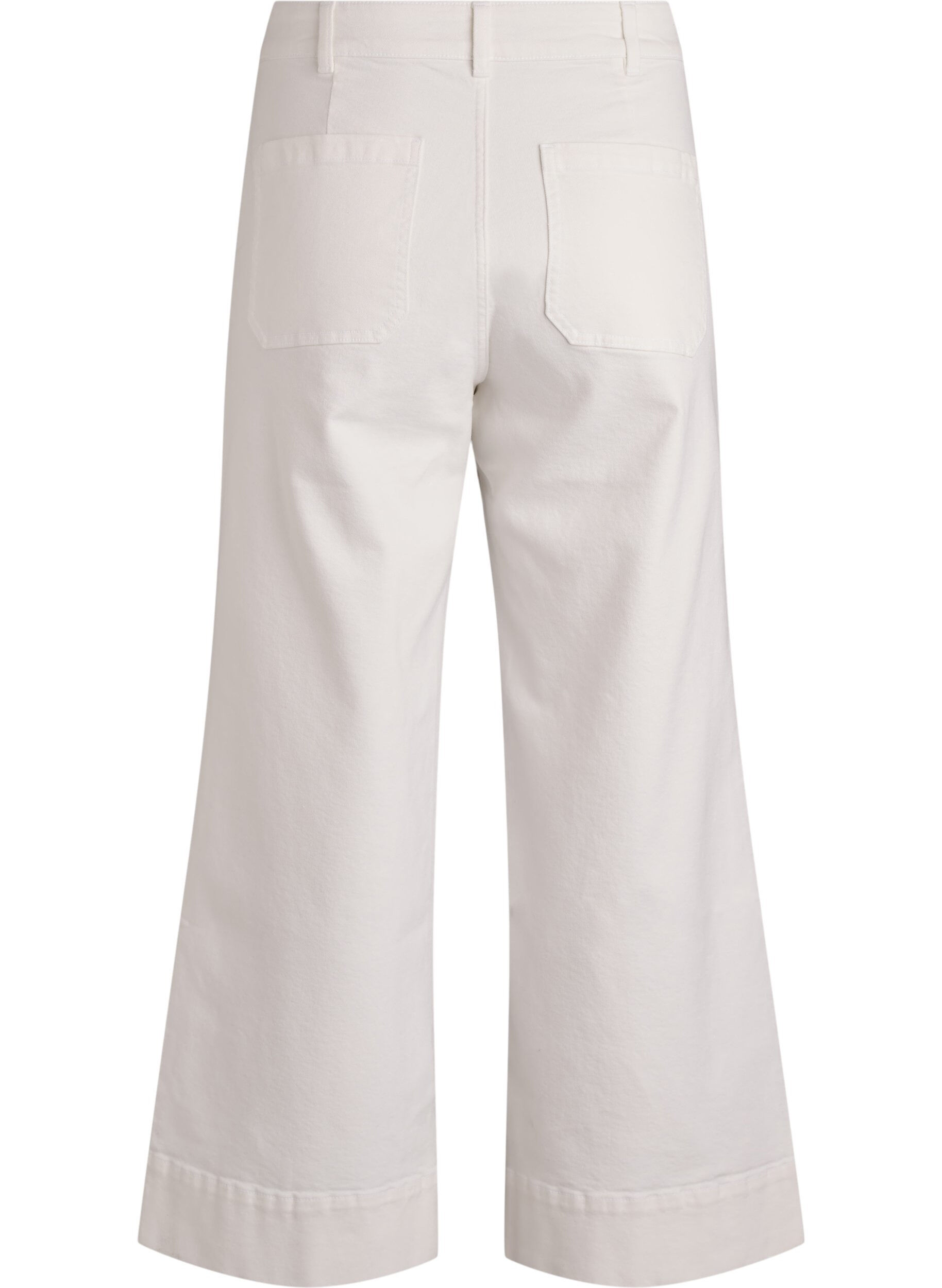 ZizziMyra wide fit jeans med h&oslash;j talje, Hvid, Packshot image number 1