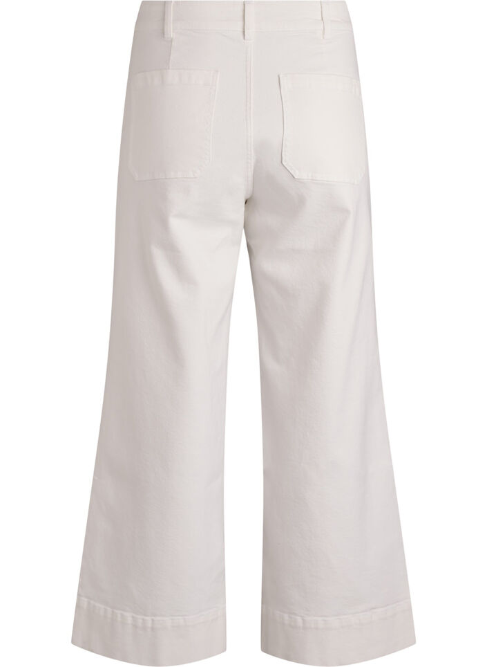 Myra wide fit jeans med h&oslash;j talje, Hvid, Packshot image number 1
