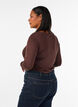 Lang&aelig;rmet bluse i uld og viskose, Brun, Model image number 2