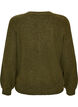 Cardigan med V-hals og ribstruktur, Gr&oslash;n, Packshot image number 1