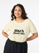 T-shirt med motiv, Gul, Model image number 0