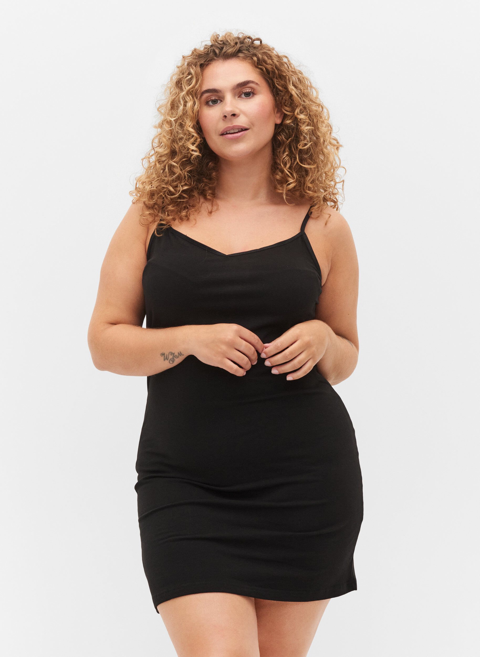 Lang basis top i bomuld, Sort, Model